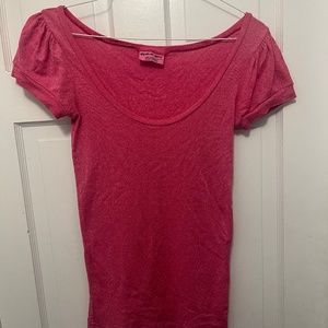 Pink Michael Stars Wide Neck Top